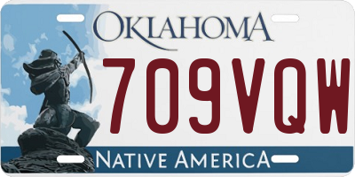 OK license plate 709VQW