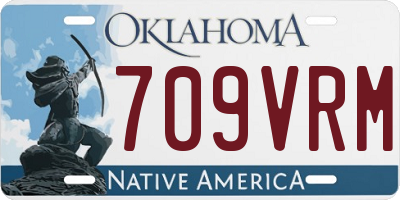OK license plate 709VRM