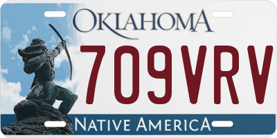 OK license plate 709VRV