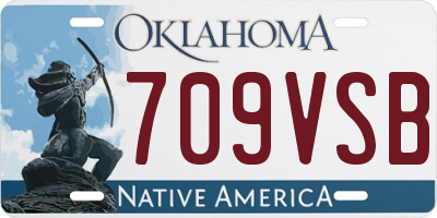 OK license plate 709VSB