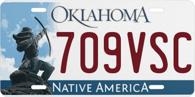 OK license plate 709VSC