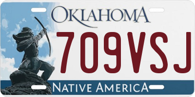 OK license plate 709VSJ