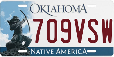 OK license plate 709VSW