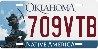 OK license plate 709VTB