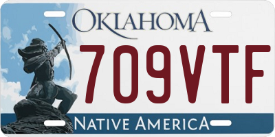 OK license plate 709VTF