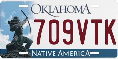 OK license plate 709VTK