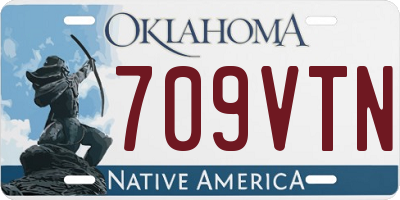 OK license plate 709VTN