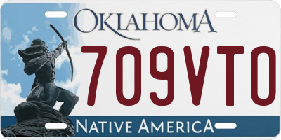 OK license plate 709VTO