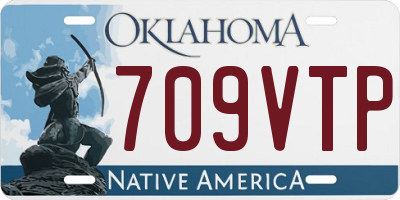 OK license plate 709VTP