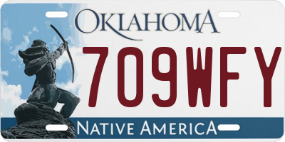 OK license plate 709WFY