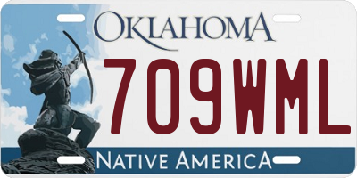 OK license plate 709WML