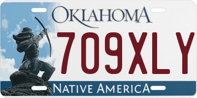 OK license plate 709XLY