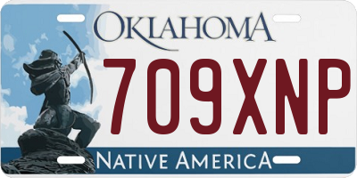 OK license plate 709XNP