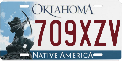 OK license plate 709XZV