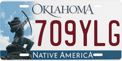 OK license plate 709YLG