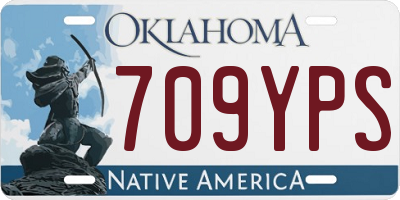 OK license plate 709YPS