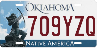 OK license plate 709YZQ