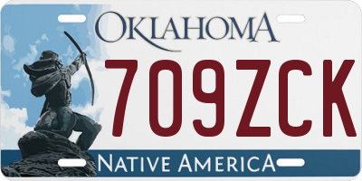 OK license plate 709ZCK
