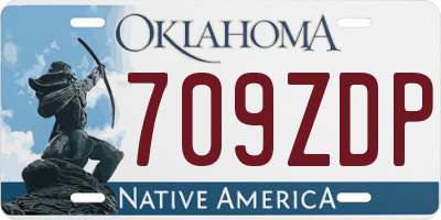 OK license plate 709ZDP