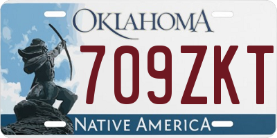 OK license plate 709ZKT