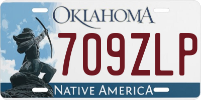 OK license plate 709ZLP