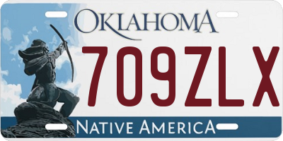 OK license plate 709ZLX