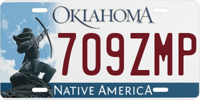 OK license plate 709ZMP
