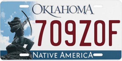 OK license plate 709ZOF