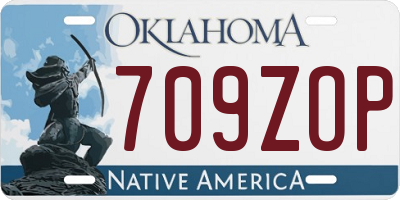 OK license plate 709ZOP
