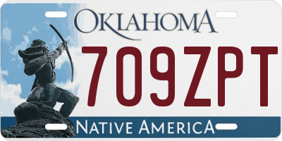 OK license plate 709ZPT