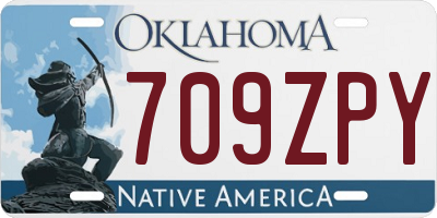 OK license plate 709ZPY