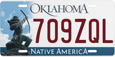 OK license plate 709ZQL