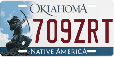OK license plate 709ZRT