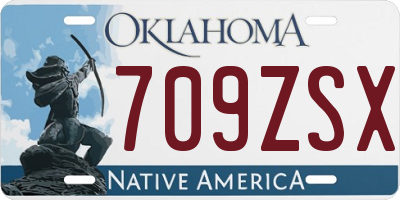 OK license plate 709ZSX