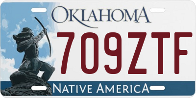 OK license plate 709ZTF