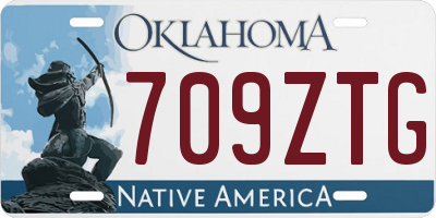 OK license plate 709ZTG
