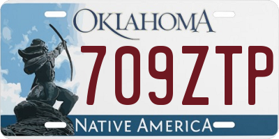 OK license plate 709ZTP