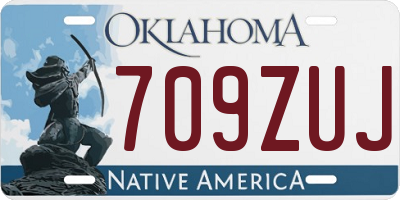 OK license plate 709ZUJ