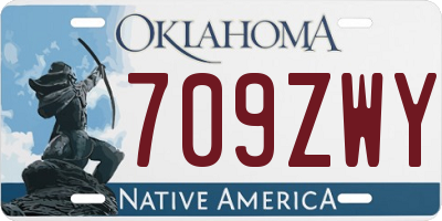 OK license plate 709ZWY
