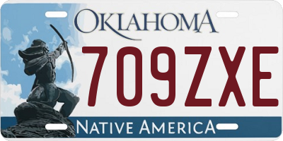 OK license plate 709ZXE