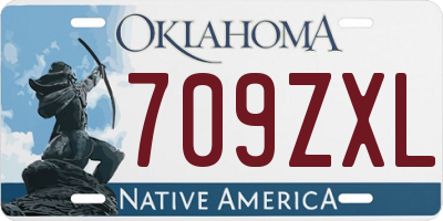 OK license plate 709ZXL