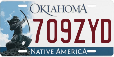 OK license plate 709ZYD