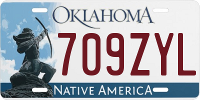 OK license plate 709ZYL