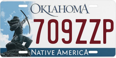 OK license plate 709ZZP