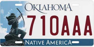 OK license plate 710AAA