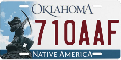 OK license plate 710AAF