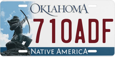 OK license plate 710ADF