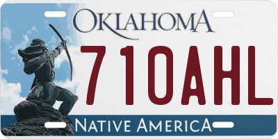 OK license plate 710AHL