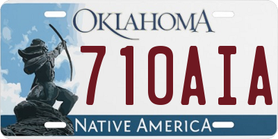OK license plate 710AIA