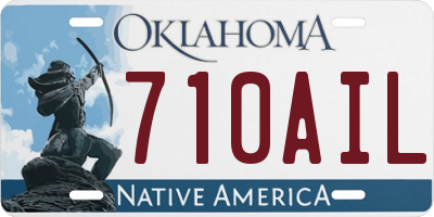 OK license plate 710AIL